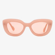 Occhiali da sole BLONDISH, montatura rosa latte, lenti rosa, vista frontale