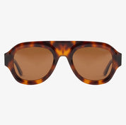 Occhiali da sole STUSSY, montatura tartarugata, lenti marroni, vista frontale
